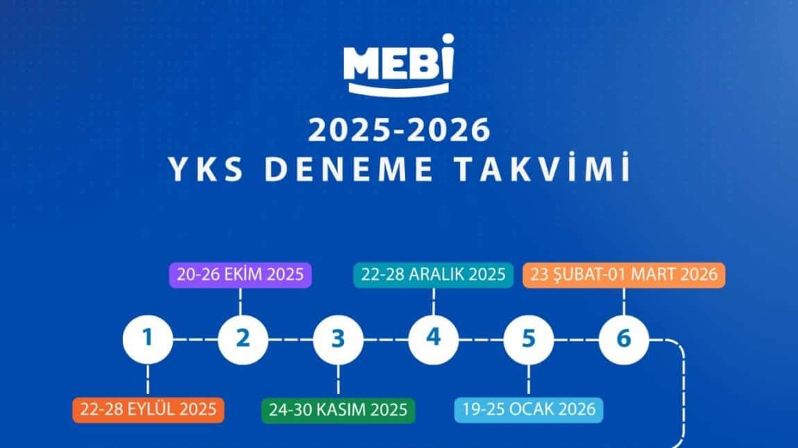 MEBİ YKS 2025-2026 DENEME TAKVİMİ